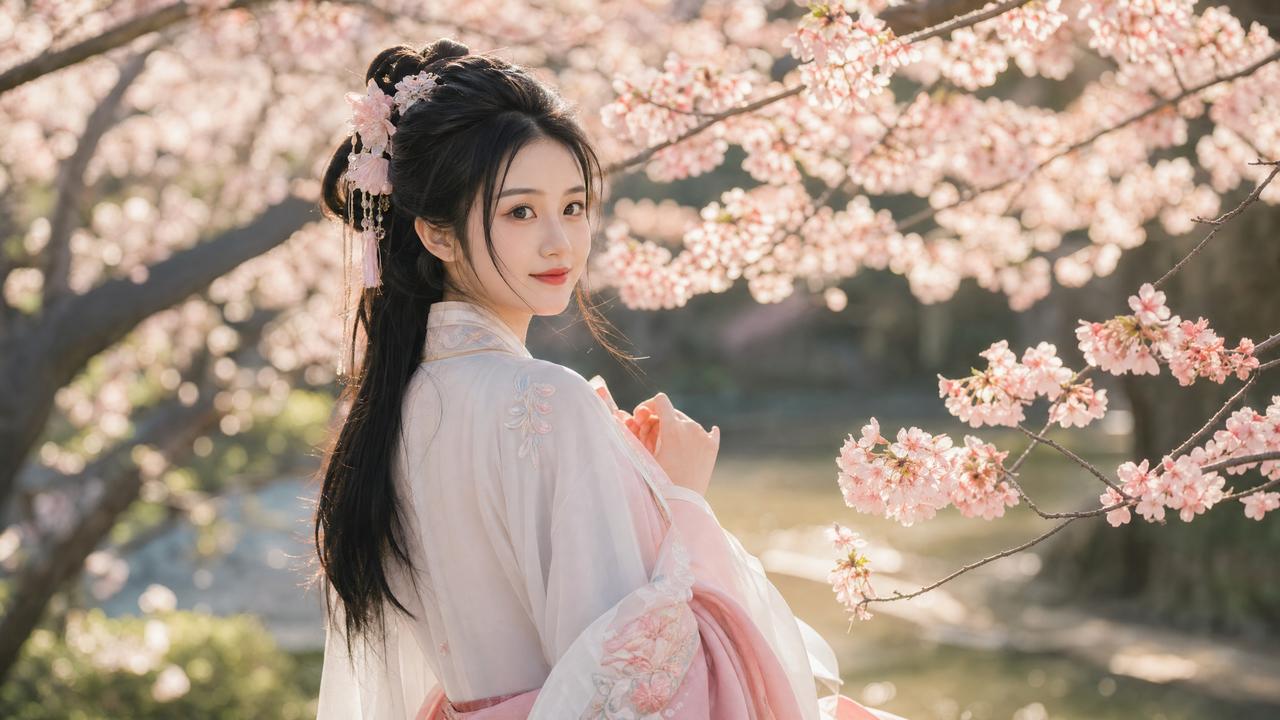 幼幼-幼幼传媒演示：春日汉服写真·古风与樱花的邂逅